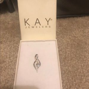 Kay Jewelry 10k white gold with diamond pendant